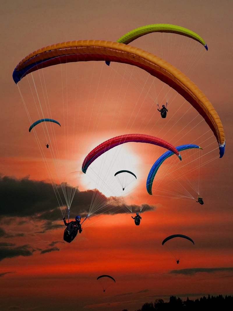 Paragliding in the mountains